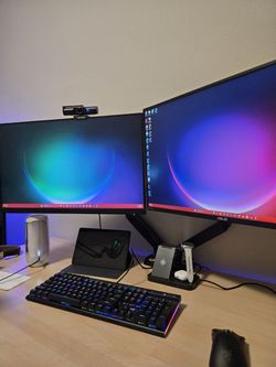 MSI Optix G271, Headset — HyperX Cloud II (Red), Redragon RGB mechanical keyboard