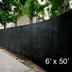 6x50 Privacy Fence Screen - BLACK