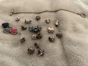 Chamilia And Brighton Charm Bracket And Charms