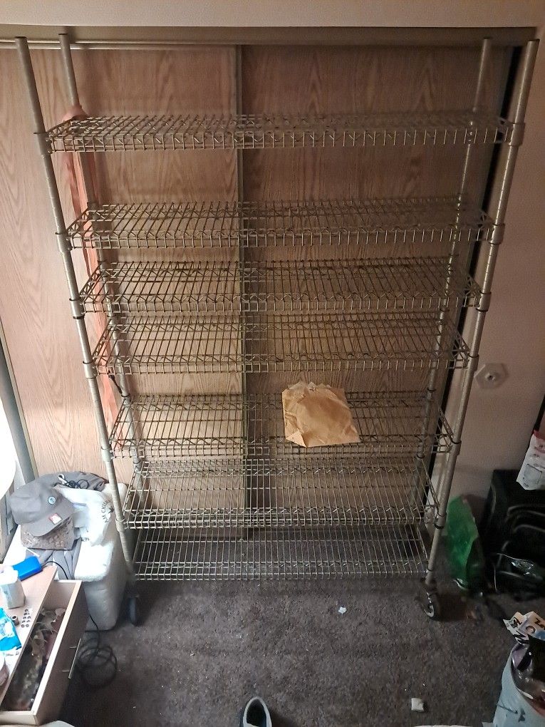 Storage Rack With 2locking Wheels