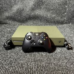Xbox One S Military Green 1TB with Controller and Cables 