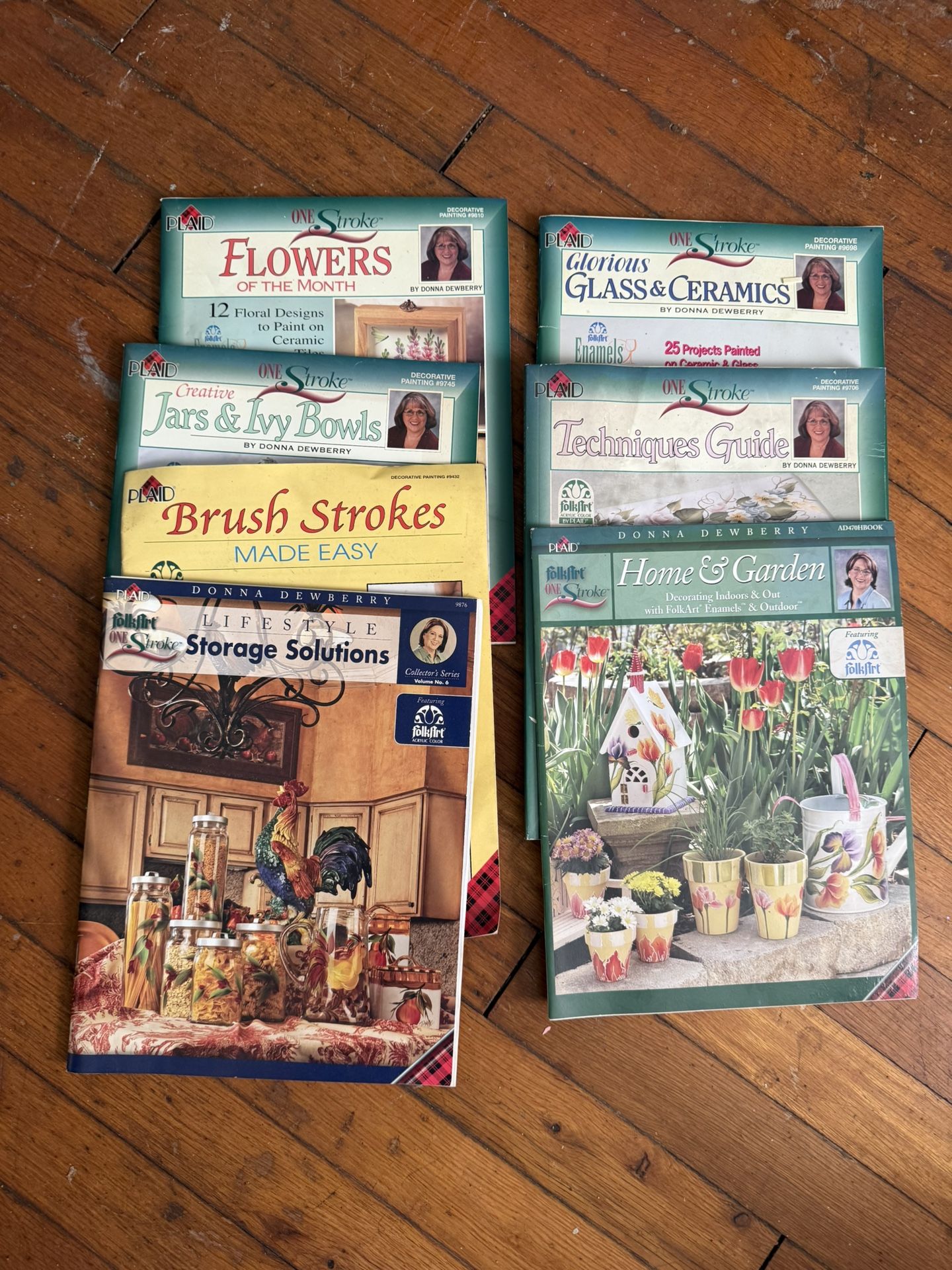 7 Donna Dewberry One Stroke Collection Teaching Guides/Books - Folk Art