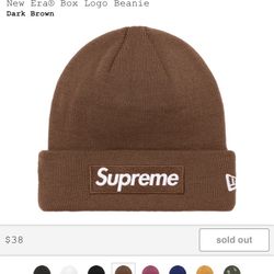 Supreme Dark Brown Beanie 