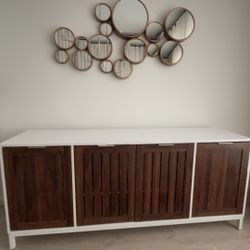 Modern Slatted Universal TVStand Console (read Description)