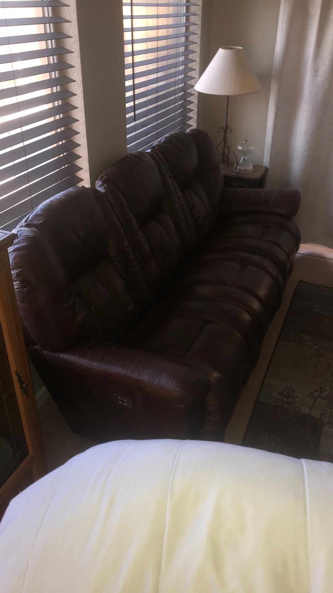 Leather Sofa And Recliner