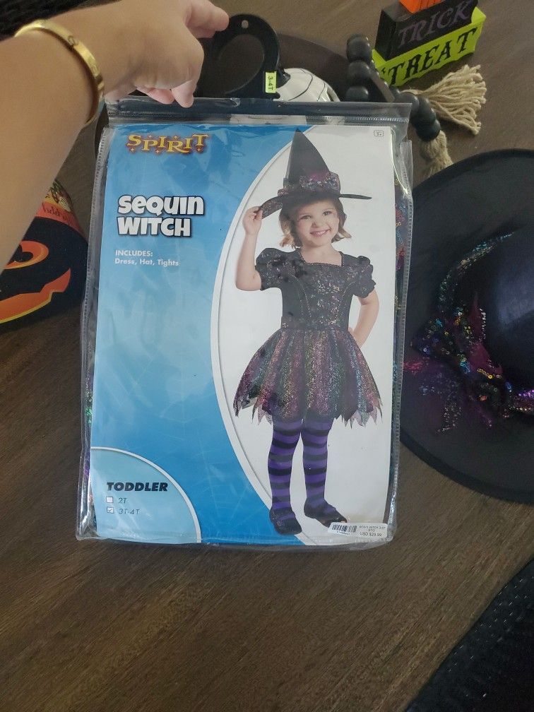 Sequin Witch For Toddler Girls 3-4t