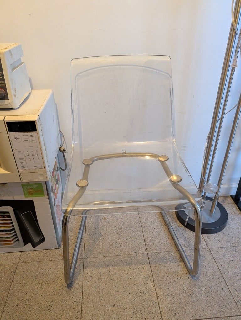 Clear Mid century Mod Chair