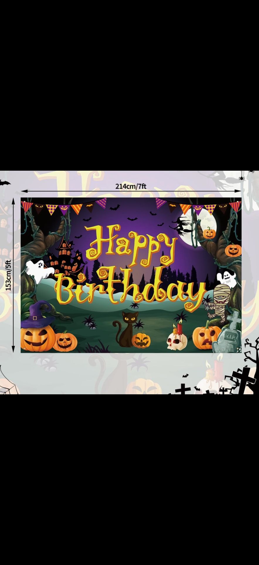 Halloween Birthday Backdrop