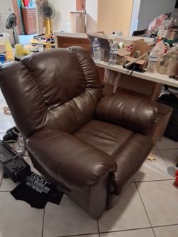 Brown Leather Recliner Chair