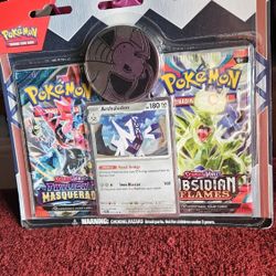 Pokémon Trading Card Game two-pack blister featuring Twilight Masquerade and Obsidian Flames booster packs