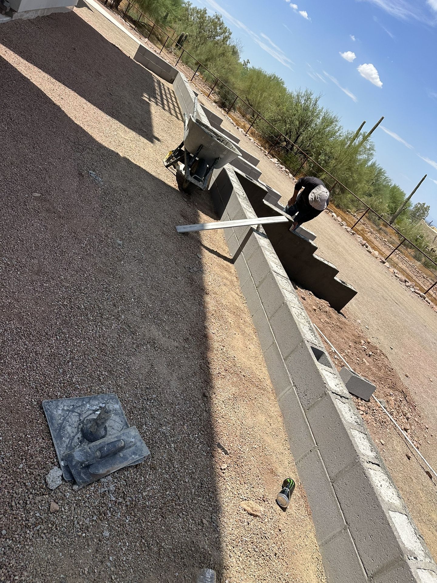 Block Fence Stucco
