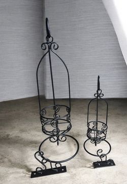 2pcs ( 1set) Vintage Wrought Iron Candle Holders