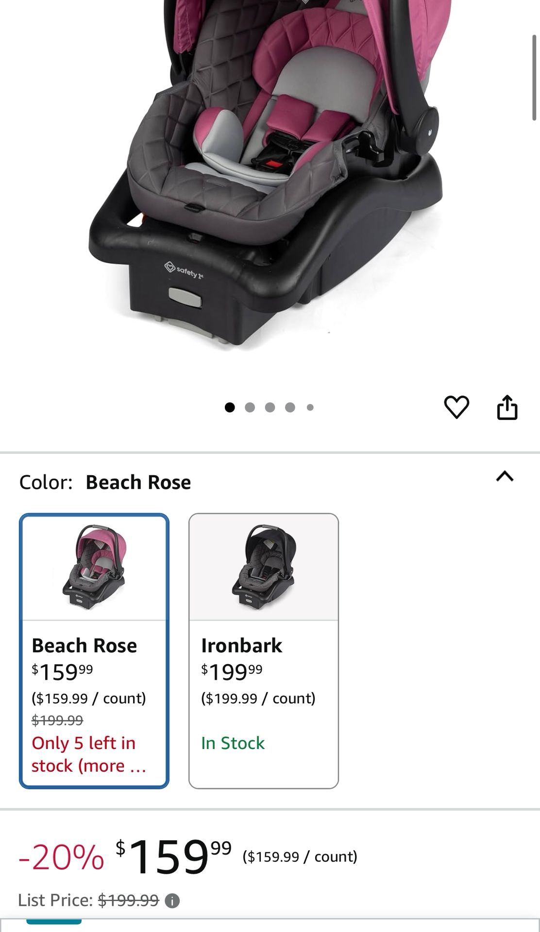 Safety 1st onBoard™ Insta Latch™ DLX Infant Car Seat with Base