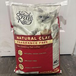Non-Clumping Unscented Natural Clay Cat Litter 40 Pound Bulk