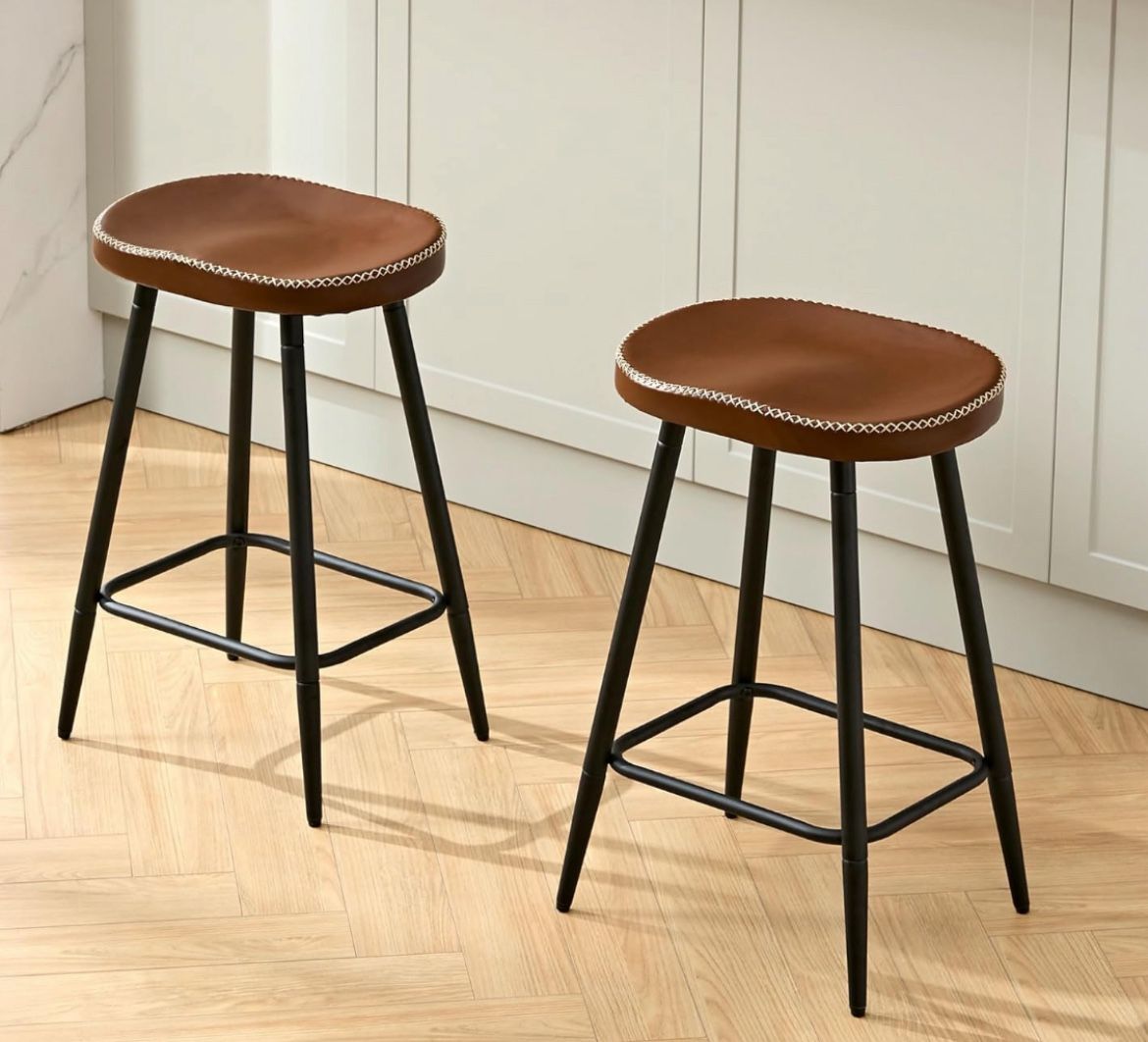 Bar Stools Set of 2, Modern 24" Counter Height Bar Stools