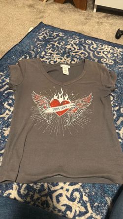 Cute Affliction Heart Gray Shirt