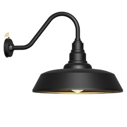 24” Black Gooseneck Barn Light