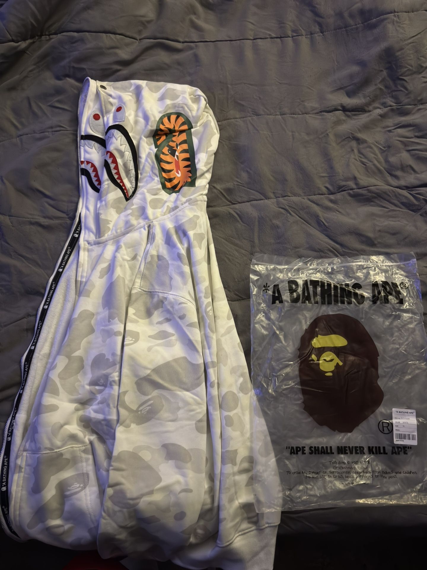 White Camo Bape Hoodie