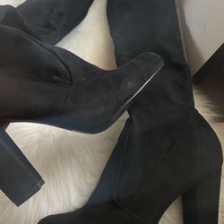 Lulus black Suede Boots 