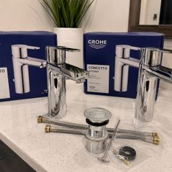 2 Brand New GROHE Concetto Bathroom Faucets