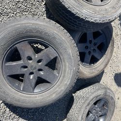 4 Wheels And Tires Off 2017 Jeep Wrangler