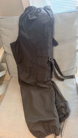 Dark Gray Cargo Parachute Pants