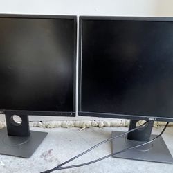 Two Dell Monitors (U2715H Dell 27)