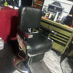 Barber Chair And Tool Box 
