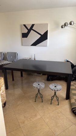 CB2 Italian  black dining table