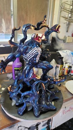 Hand Painted Venom Sculpture