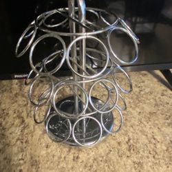 Keurig Rotating K-Cup Pod Carousel - Chrome Metal 27-Pod Countertop Organizer