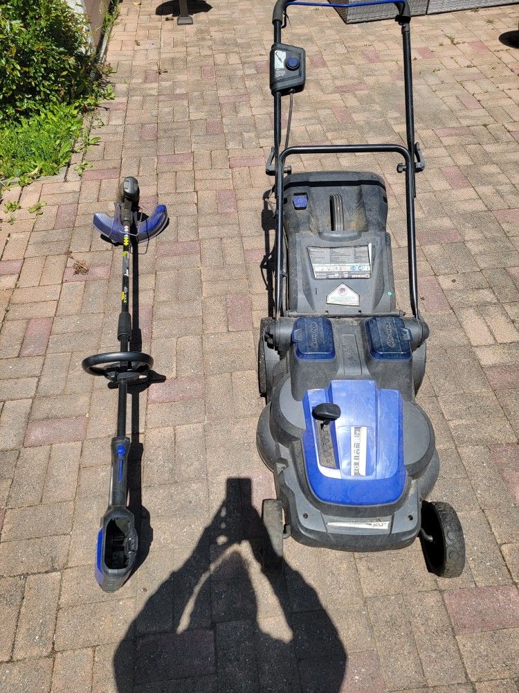 Electric Weed Eater and Mower. 