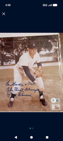 Don Larsen autographed 8x10 photo. Beckett certified