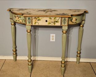 Antique mint green gold table