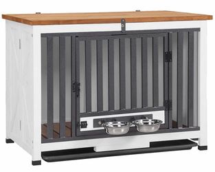 Air100 Wooden Dog Crate AIR100, Folding Design, Strong Iron Door