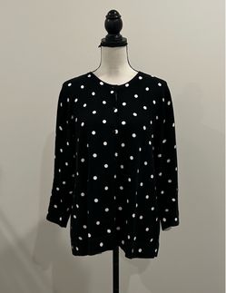 Talbots Polka Dot Cardigan
