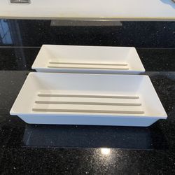2 Count IKEA Kitchen Cutlery Drawer Insert Utensils Trays 6Wx12Lx2D 603.158.65 