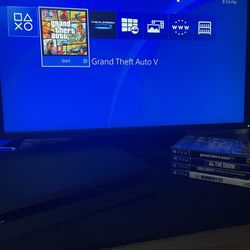 Ps4 slim 1000 Gigabytes with controller (+games)