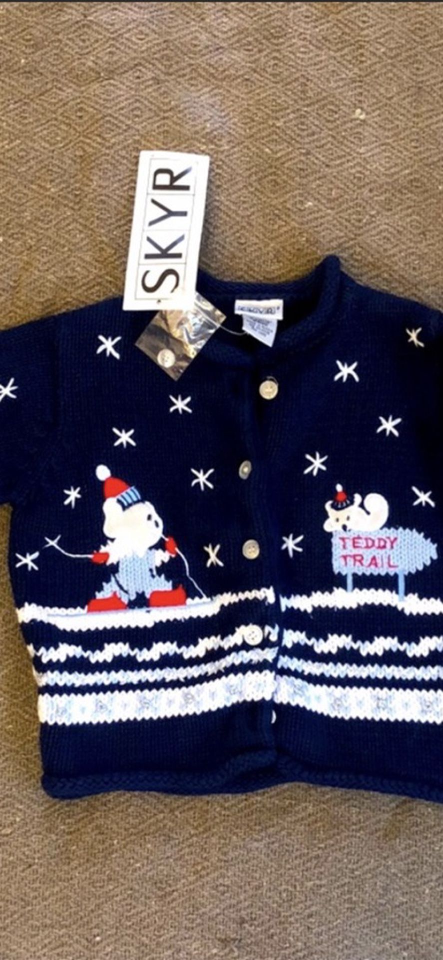 NWT Baby Winter Sweater Cardigan W/ Mittens
