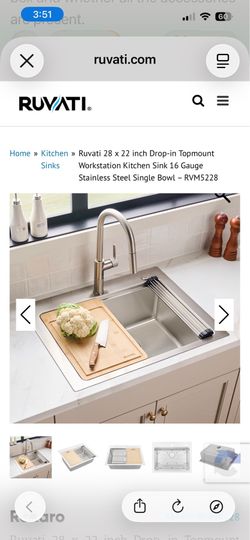 Ruvati Kitchen Sink NEW open box