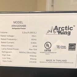 Arctic King Two Door Mini Fridge 