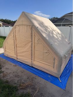 Inflatable 4 person camping tent