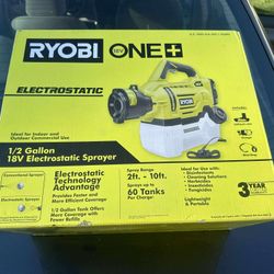 NEW Ryobi 18V Electrostatic Sprayer Kit – ½ Gallon (Battery + Charger)