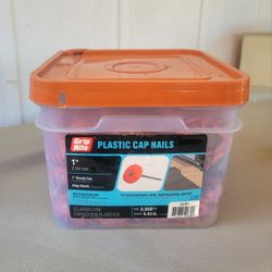 Grip Rite Plastic Cap Nails, New , 1-inch 2800 + nail, $40 Value