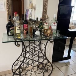 Wine Rack Glass Table