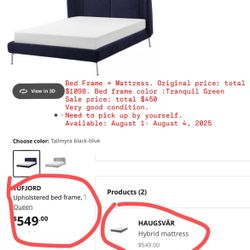 Bed Frame+mattress 