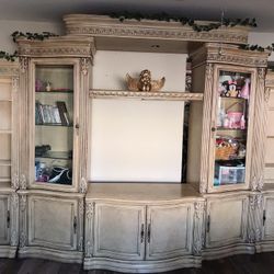 Entertainment Center With Light And Storage