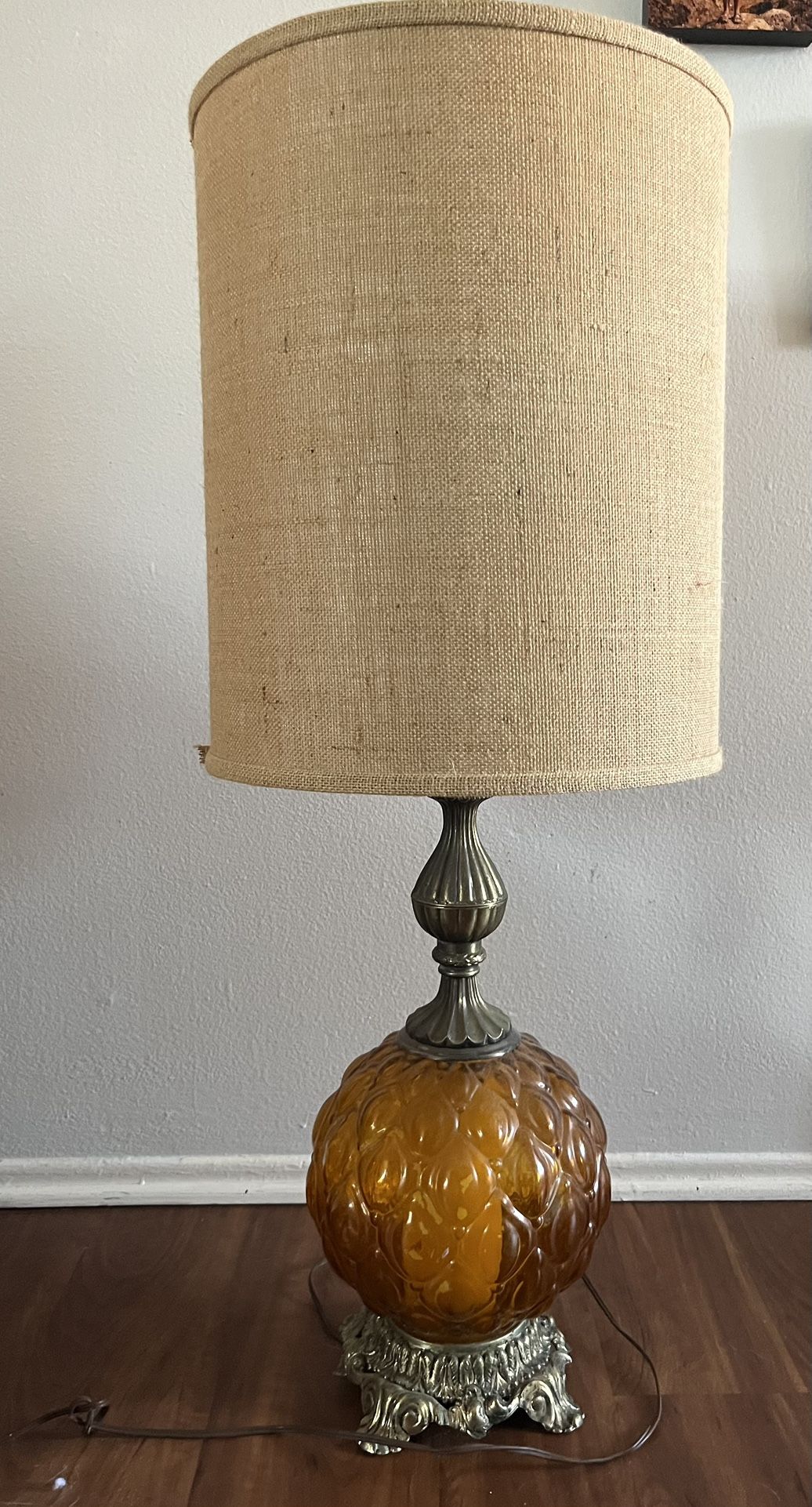 Vintage Amber Lamp