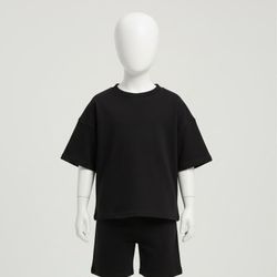 Blank Tee And Shorts Sets For Kids