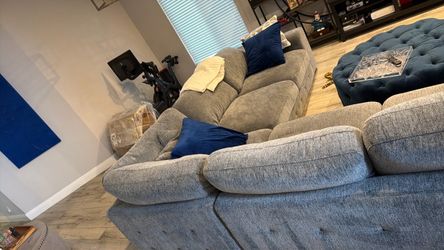 Enormous gray couch